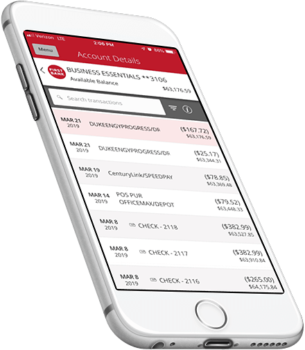iPhone with Crawfield Credit Union bill pay on the screen